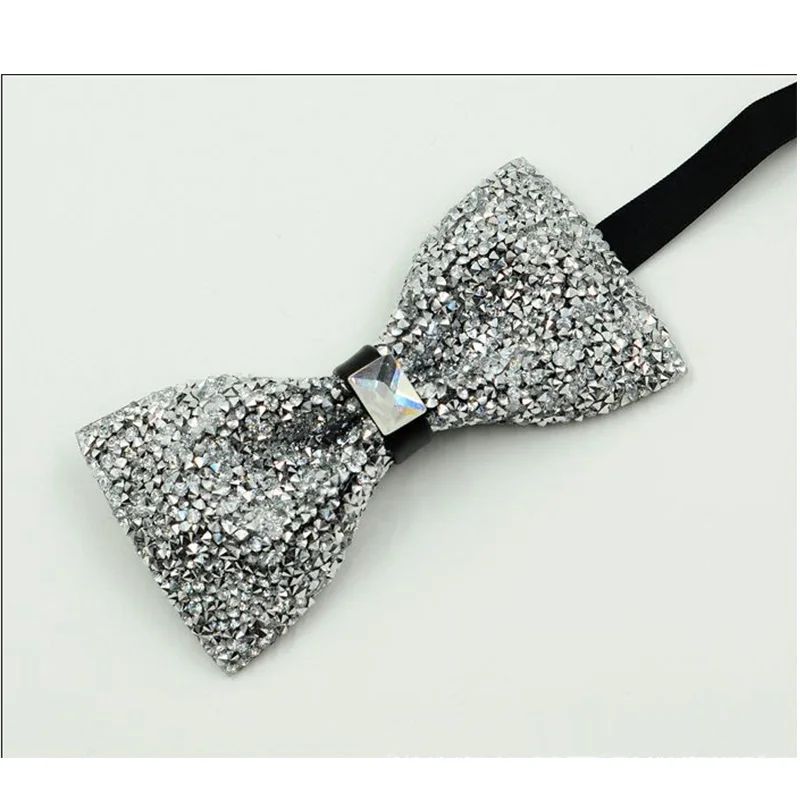 Мужские галстуки бабочки свадебные блестящие бриллиантовые Галстуки