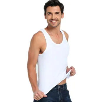 

LASPERAL Men Tank Top New Cotton High Quality Undershirt Bodybuilding Breathable Singlet Fitness Sleeveless Vest Men Tank Top
