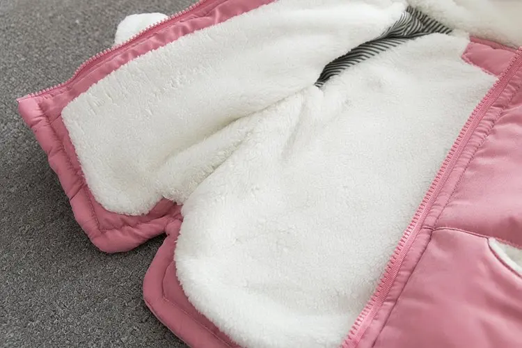 Пальто с подкладкой для девочек одежда из хлопка стиль зимняя куртка в Корейском стиле-Стиль детские, средней длины, утепленное пальто для маленьких девочек; в западном стиле Стиль хлопок-pa