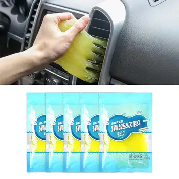 

5PCS Multifunction Car Clean Mud Magic Soft Sticky Clean Glue Dirt Cleaner For Car Cleaning Supplies Air Conditioner Vent Clean