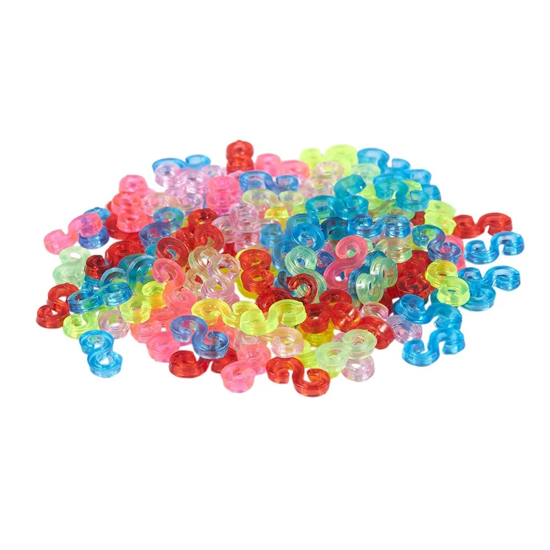 

New Amazing Loom Bands Pack of 125 Colorful S-Clips