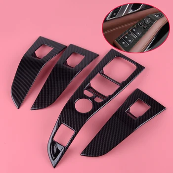 

DWCX Car ABS Carbon Fiber Style Window Lift Switch Button Frame Moulding Trim Fit for BMW X5 G05 X7 G07 2019