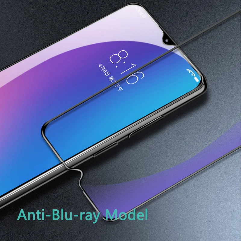 9D полное закаленное стекло для Redmi K20/K20 Pro Защитная пленка мобильного HD анти Blu Ray