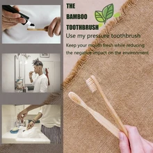 10 шт Экологичная бамбуковая зубная щетка с мягкой щетиной, здоровая гигиена, уход за полостью рта, деревянные ручки, зубная щетка