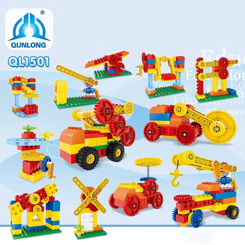 

98PCS big size Electric Gears 3D Model Building Blocks Kits Plastic Bricks Educational Toys For Kids Children Christmas Gifts