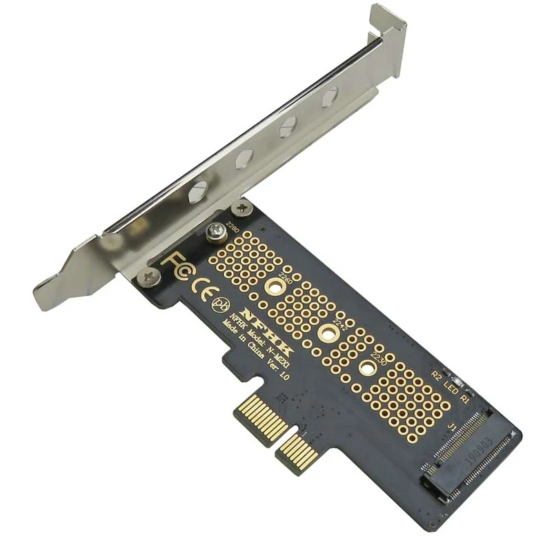 NVMe PCIe M.2 NGFF SSD к PCI Express x1 адаптер карты PCIe x1 к M.2 карта с кронштейном