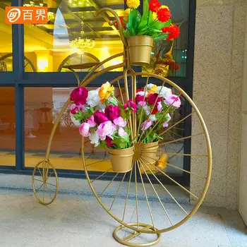 

Window Decoration Ornament Flower Shelf European Bicycle Iron Float Float Home Decoration Furnishings Wedding Props