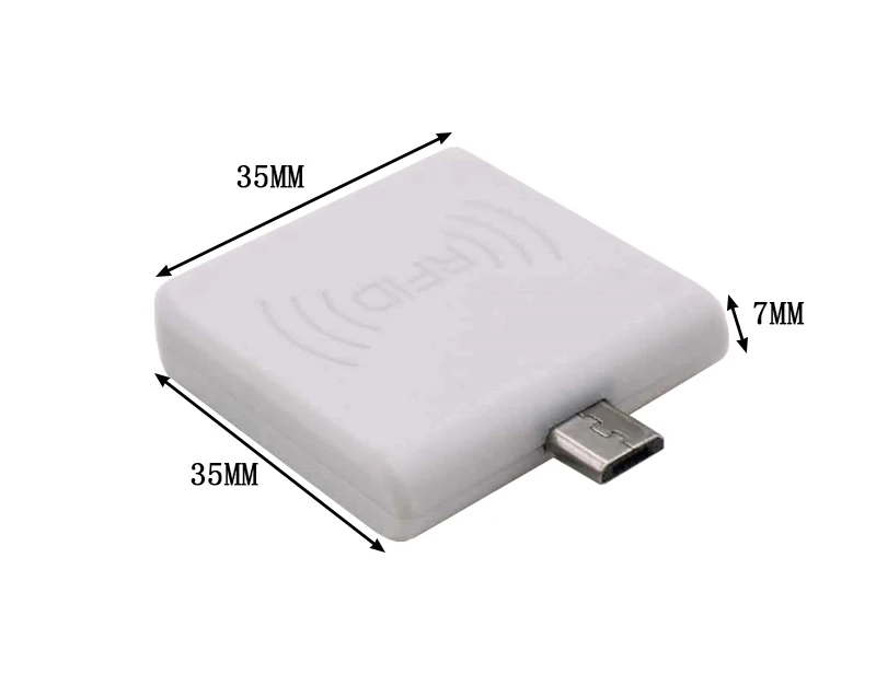 ISO14443A HF 13,56 MHz samrt IC кардридер для Android мобильного телефона RFID считыватель USB OTG питание Мини ультра-маленький портативный