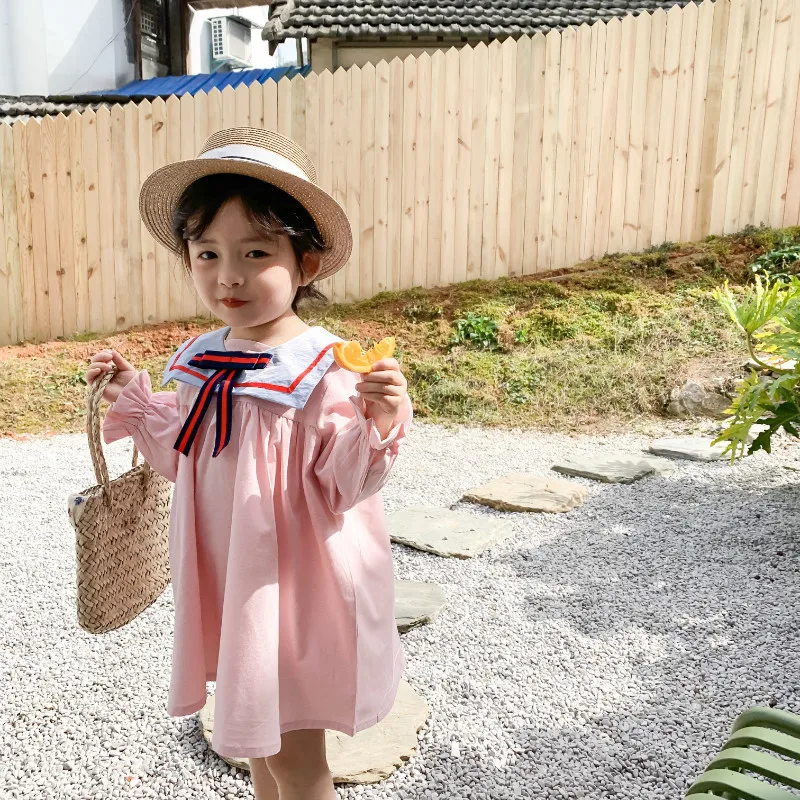 Одежда для малышей розовые хлопковые платья для девочек милое платье принцессы Модный милый детский костюм высококачественная одежда для детей 2, 3, 4, 5, 6 лет