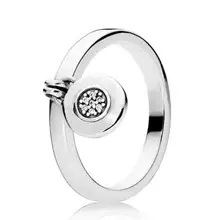 Оригинальное 925 пробы Серебряное кольцо фирменный логотип висячий замок кольцо для женщин Свадьба День рождения подарок ювелирные изделия