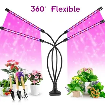 

5-Gear Dimmable Plant Grow Lamp DesktopTimer 3-Mode LED 360° flexible Waterproof Full Spectrum Growing Light for Flowers Grow