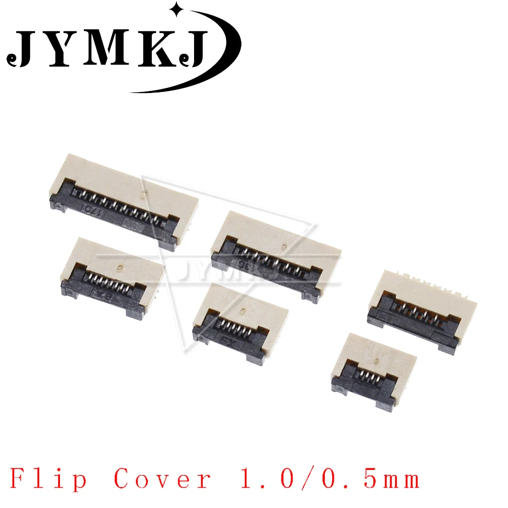 

10pcs 0.5mm 1mm Pitch Under Clamshell Socket FPC FFC 0.5mm 1.0mm Flat Cable Connector 4P 5P 6P 8P 10P 12P 14P 16P 20P 22P 24P 25