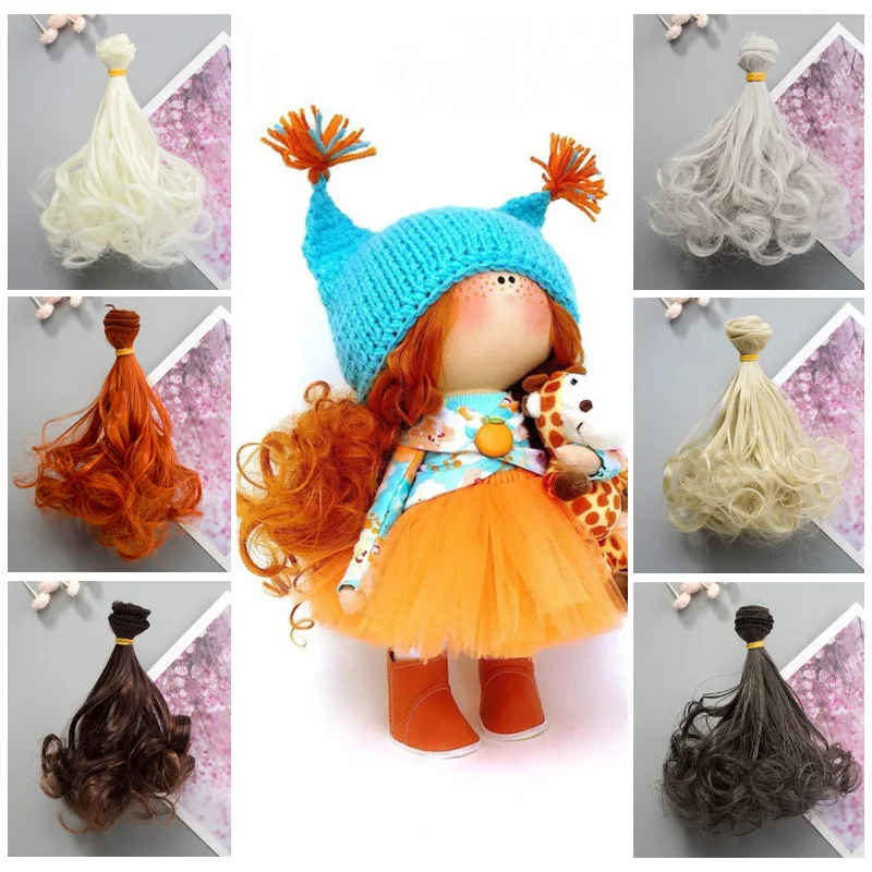 Curly Hair-Wigs Doll-Accessories All-Dolls for DIY Heat-Fiber Wefts BJD SD 15--100cm
