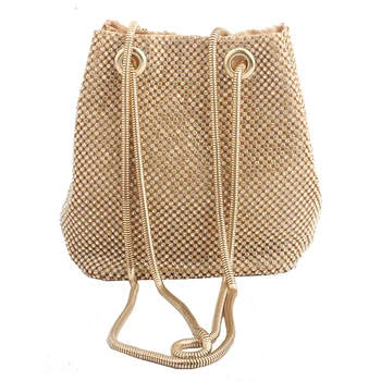 

Women's evening bag banquet rhinestone shoulder bucket party bag A226