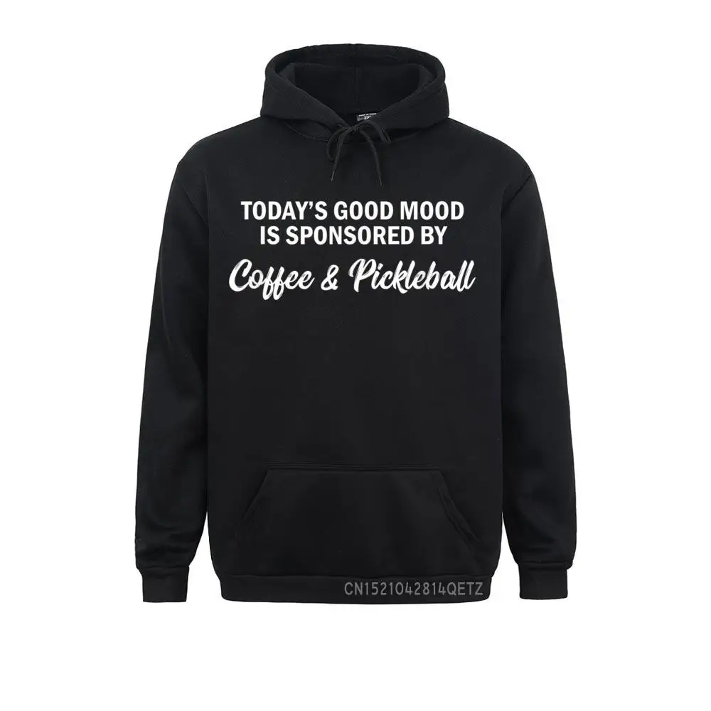 

Funny Good Mood Sponsored By Pickleball And Coffee Unisex Mens Long Sleeve Hoodies Customized Fall Sweatshirts Sportswears