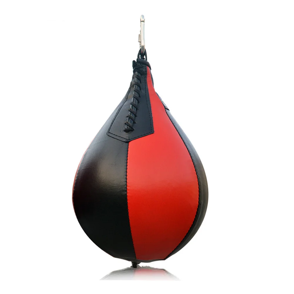 Прочный Скорость упражнения противовзрывная защитная пленка обучение реакция подходит для различных видов дорожного покрытия ПУ Профессиональный подвесной бокс мяч удар спортивных товаров - Цвет: Black  and red