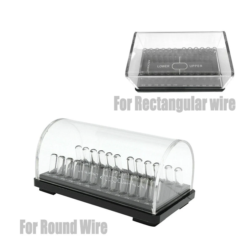 

Dental Acrylic Organizer Holder for Orthodontic Round/Rectangular Arch wires Case