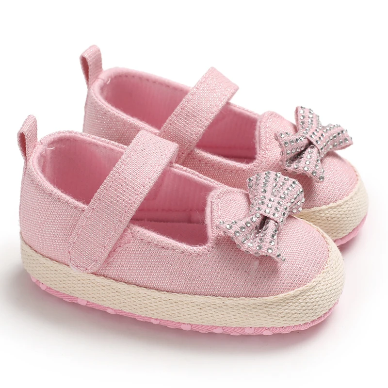 Newborns Fashion Solid Color Casual Shoes Princess Shoes Soft-soled Sneakers 0-18 Months Baby Bed Shoes Baby Walking Shoes