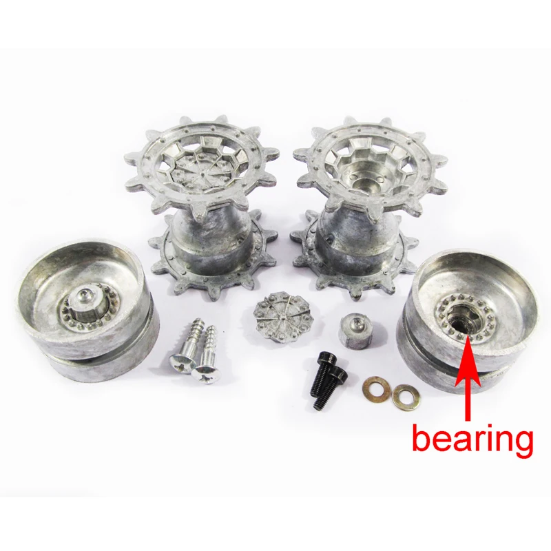 

MATO 1/16 Metal Wheels Sprockets Idlers With Bearings For Heng Long 3889-1 German Leopard 2A6 RC Tank Model upgrade parts