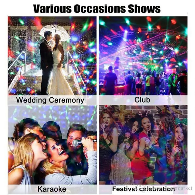USB LED Disco DJStage Car Light Portable Family Party Ball Colorful Light Bar Club Stage Effect Lamp Mobile Phone Lighting