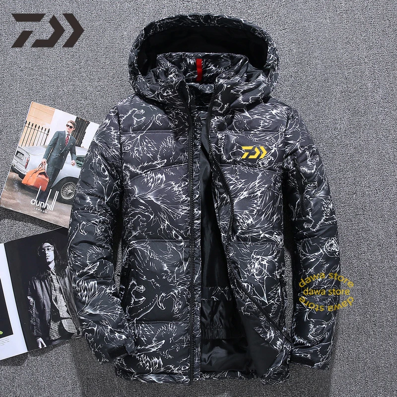 Daiwa, одежда для рыбалки, куртка, Мужская одежда для зимы, Shitr, термальная одежда для рыбалки, мужская зимняя куртка, Повседневная Уличная одежда