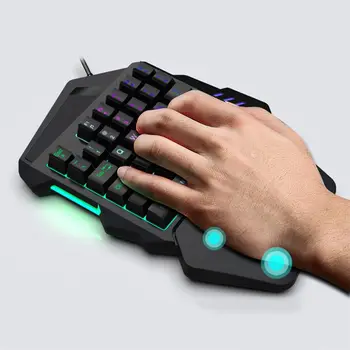 

One-Handed Keyboard Portable Color Backlit One Hand Mechanical Gaming Keyboard
