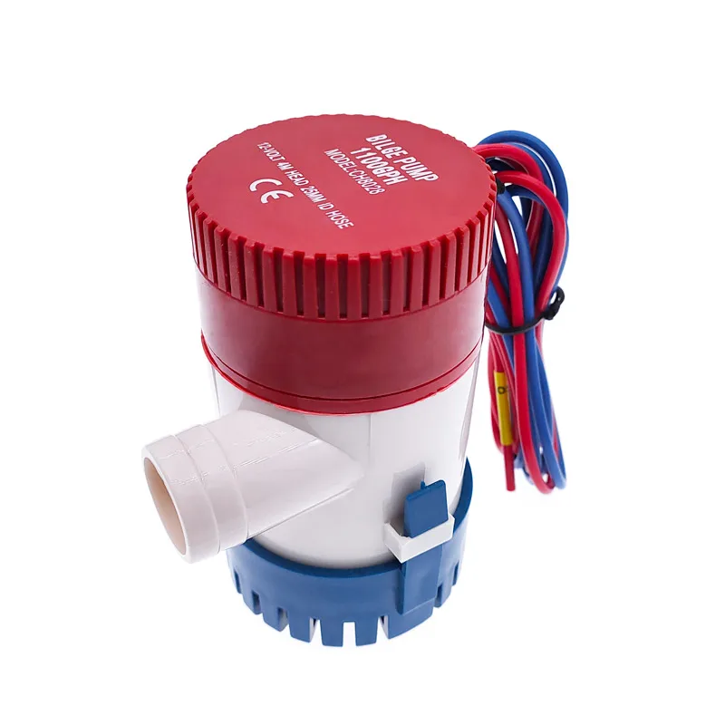 รูปสินค้า ปั๊มน้ำท้องเรือ 1 ชิ้น 12V 24V 1100gph 750gph พร้อมสวิตช์ลูกลอย ใช้สำหรับเรือ เครื่องบินน้ำ บ้านเคลื่อนที่ เรือบ้าน