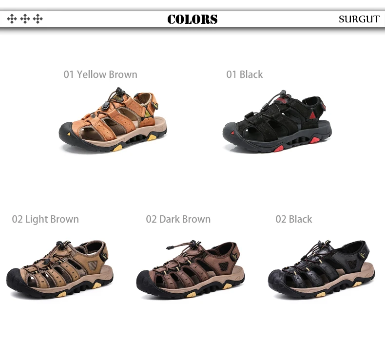 SURGUT/Новинка года; Мужская обувь; мужские сандалии из натуральной кожи; Летняя мужская обувь; пляжная обувь; мужские модные уличные повседневные кроссовки; размер 48