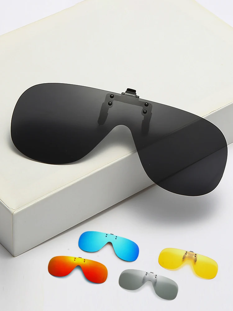 Flip Up Clip on Sunglasses polarized sunglasses fishing sunglasses Polarized Fishing Men Grey Lens Driving UV400 Aviation