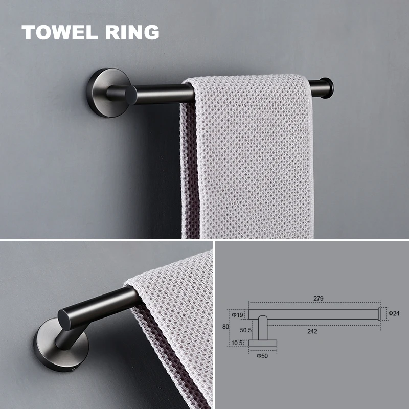 Bathroom Accessories Sets Robe Hook Towel Bar Paper Holder Stainless Steel bathroom hardware accessories bathroom hardware set toilet paper holder paper towel holder adhesive hook clothes hook towel hook