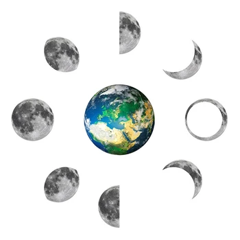 

Luminous Moon Phase 3D Wall Sticker Living Room Wall Decoration Mural Art Decals Background Decor Glow in the Dark Stickers