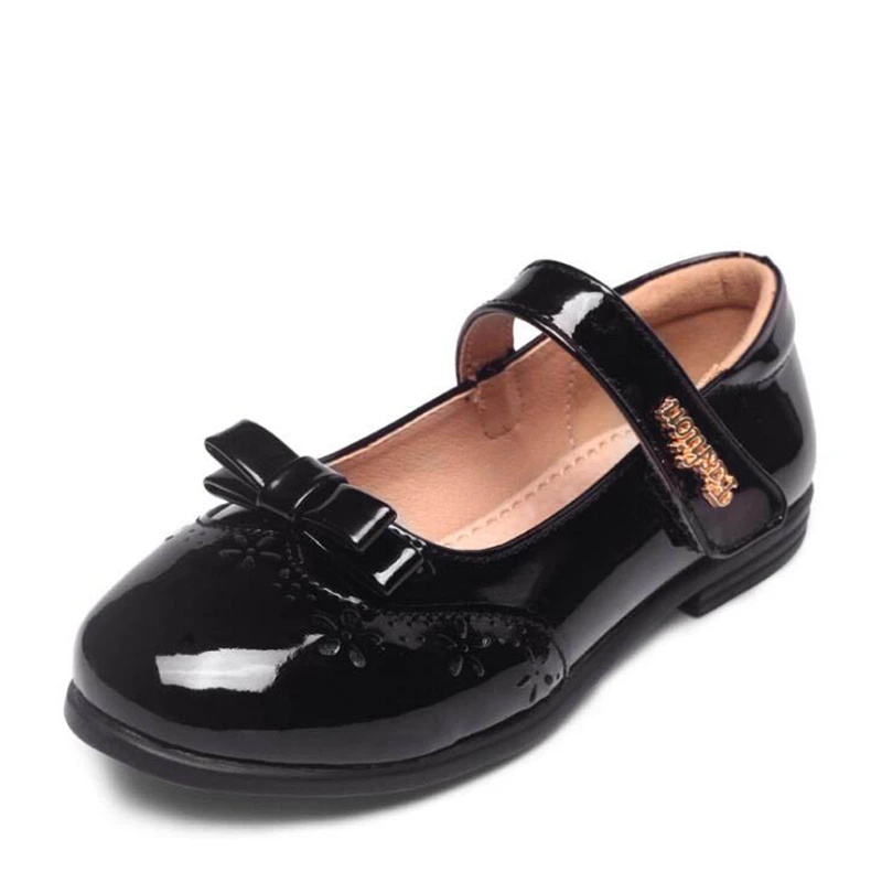 Weoneit/Новая летняя обувь для девочек для выступлений однотонная танцевальная обувь для девочек черного, розового, белого цвета, 3 цвета танцевальная обувь для шоу Размеры 26-37 - Цвет: black
