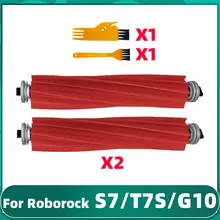 

2 Pcs Rubber Main Roller Brush For Xiaomi Roborock S7 S70 S75 S7Max S7MaxV T7s T7s Plus G10 Vacuum Cleaner Replacement Parts