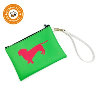 

BONAMIE Dog Pet Printed Handbag Clutch Bag Brand Design Wash Makeup Bag Women Organizer Kids Stationery Purse Girl's Beach Bag