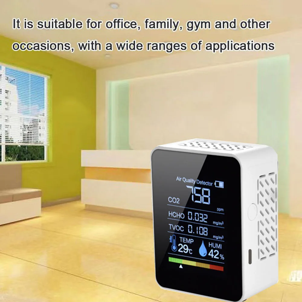 3/5/6 in1 CO2 Meter Digital Temperature Humidity Detector