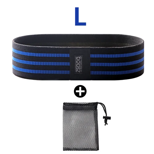 Blue With Mesh Bag Ткань попой Эспандеры бедра круг упражнения ленты из хлопка бедра попки приседания Фитнес резиновые ленты эластичные тренировки Глют петля - Цвет: Blue With Mesh Bag