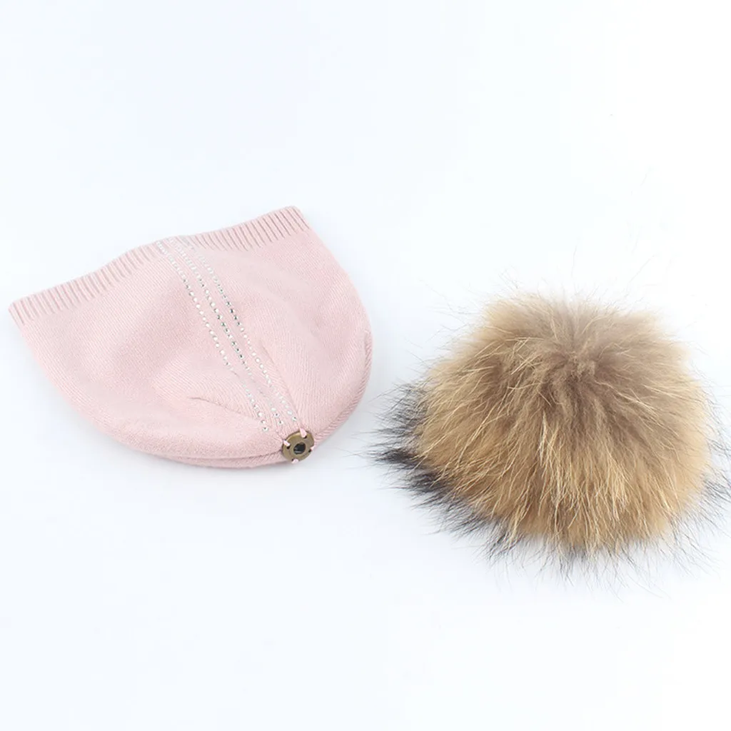 JAYCOSIN/Милая зимняя вязаная шапочка для мамы и ребенка, шапки для мальчиков и девочек, меховые Шишечки, бини с помпоном