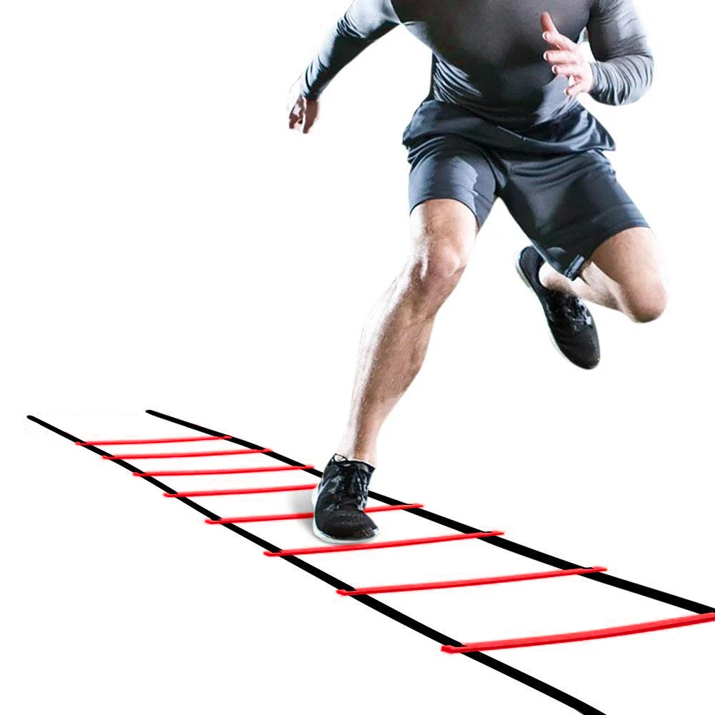 Fast Delivery 5M 10Rung Nylon Straps Training Stairs Agility Ladders