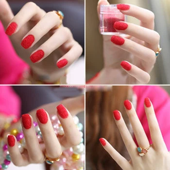 

24 Colors / Each Batch of Nail Stickers Decorated Polish Nail Art DIY Skills Design Velvet Flocking Dust Velvet Powder