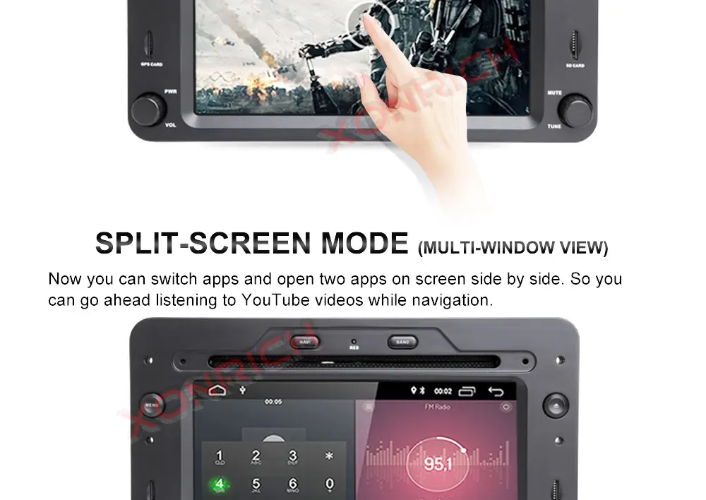 Top Xonrich 1 Din Auto Radio Android 9 For Alfa/Romeo/Spider/Brera/159 Sportwagon RAM 4G Car Multimedia Video DVD Player GPS USB DVR 17