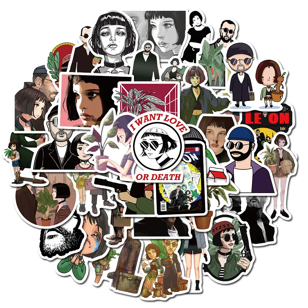 

50PCS Movie Killer Leon Stickers Pack for Laptop PC Guitar Skateboard Suitcase Motorcycle Graffiti Cool Sticker