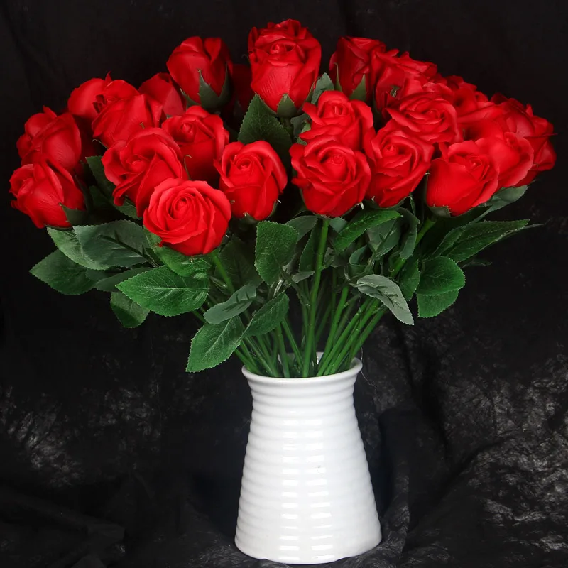 1 шт. имитация мыла роза свадьба гостиная ваза для украшения интерьера размещенные поддельные цветы