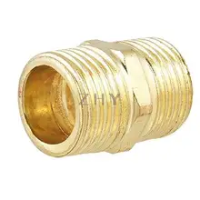 Золотой тон резьбовой трубы фитинг прямой разъем