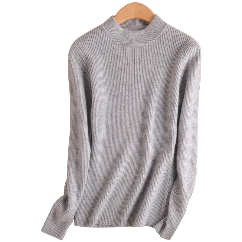 

Knitted Sweater Women 2019 Autumn Winter Slim Tops Pullover Female Long Sleeve Solid Color Sweater With Neck Basic Shirt
