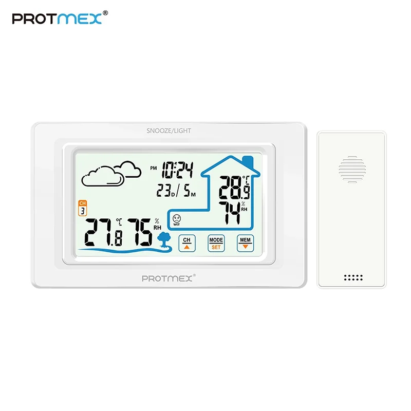 Метеостанция Protmex PT19A Беспроводная метеостанция с сенсорным экраном для