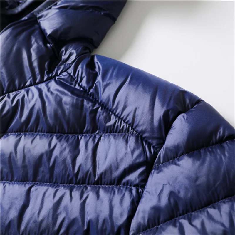 Men Down Jacket Autumn winter Ultra Lightweight Packable 90% Windproof Hooded Waterproof Down Coat Large Size Men Jackets