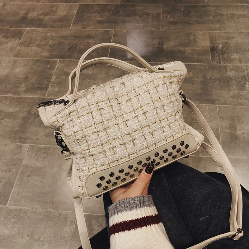 

New Arrival Bag Women's 2018 Winter New Style Simple Retro Handbag Versatile Locomotive Bag Crossbody Bag