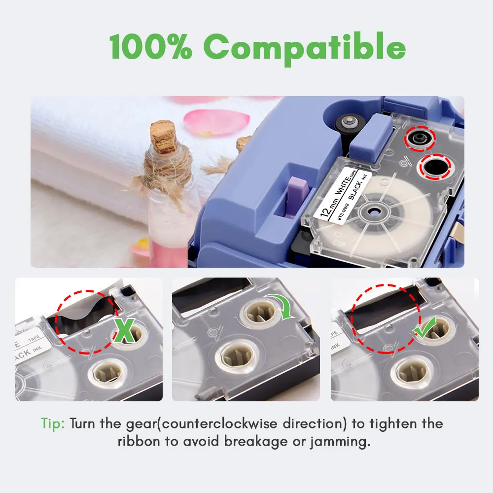 18 색 XR-18WE 라벨 카시오 18mm XR-18X XR-18YW XR-18RD 라벨 카트리지 카시오 XR-18BU KL-130 라벨 메이커