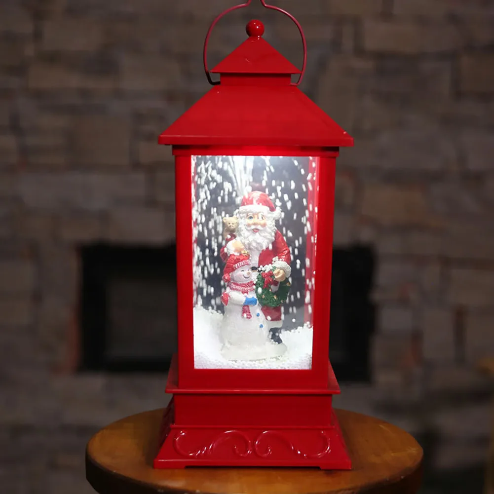 Fashion Santa Claus Snow Music Lantern Kids Toy Gift Christmas Festival Ornament Table Decoration