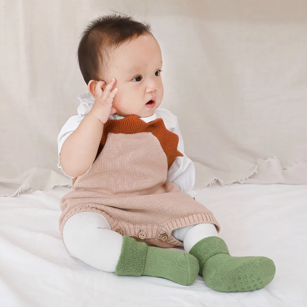 Детские носки-тапочки милые зимние хлопковые детские носки-тапочки для маленьких мальчиков и девочек Нескользящие носки для малышей Детские носки Calcetines